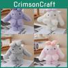 Stuffed Animal Bunny With Bow Keychain Pp Cotton Filling Key Chain