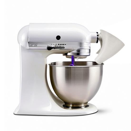 Воронка для миксера-стенда KitchenAid Easy-Pour Насадка-воронка для чаши 5 кварт Наклонный носик под углом 30 градусов Уменьшает проливы Защищенные от брызг инструменты для наливания