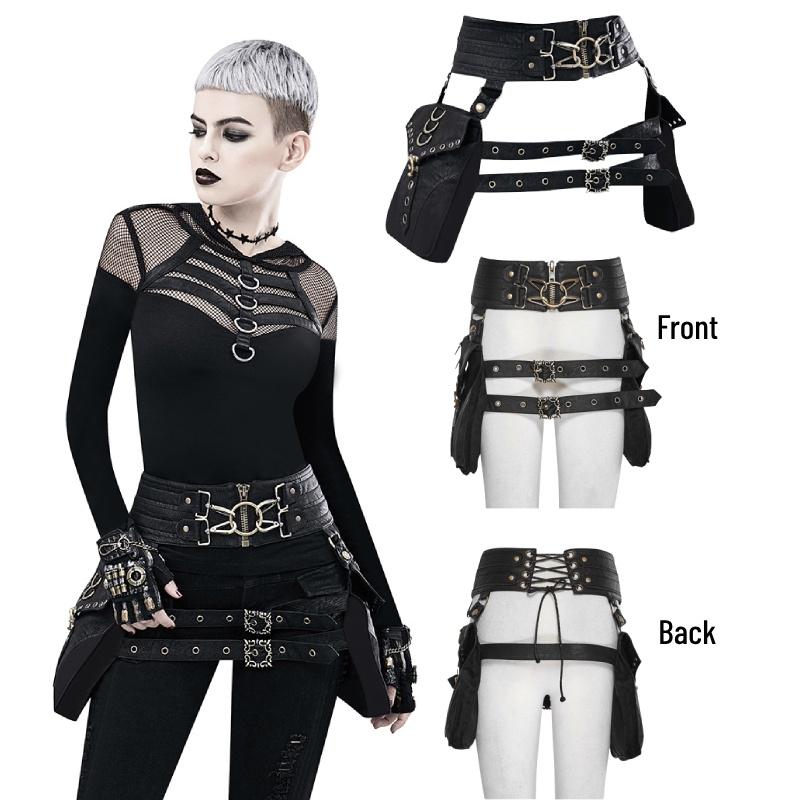 Женская поясная сумка Gearduke из искусственной кожи в стиле стимпанк с винтажным держателем для телефона, трендовая трансграничная мода