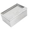 4000W Floor Socket Box Stainless Steel 3 X 3 Prong Flip Type Concealed Outlet Box for Offices Hotels Schools