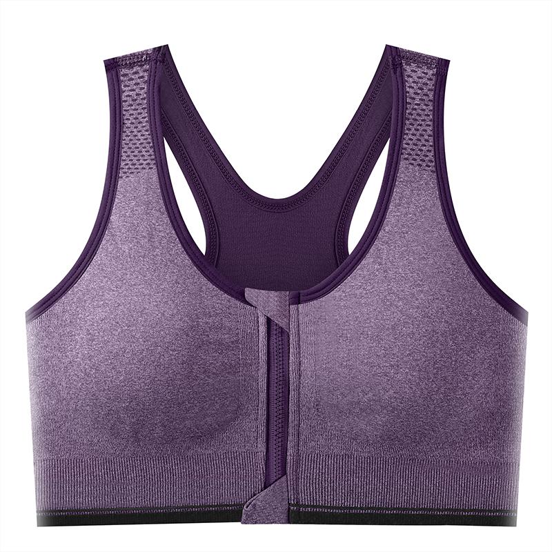 High Elasticity Sports Bra for Women with Front Zipper
