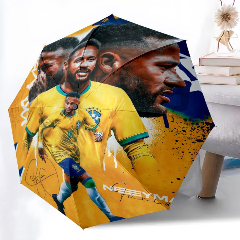 Ronaldo's Legacy: Number Journey Folding umbrella Suitable for all seasons durable printing Three folds Umbrella