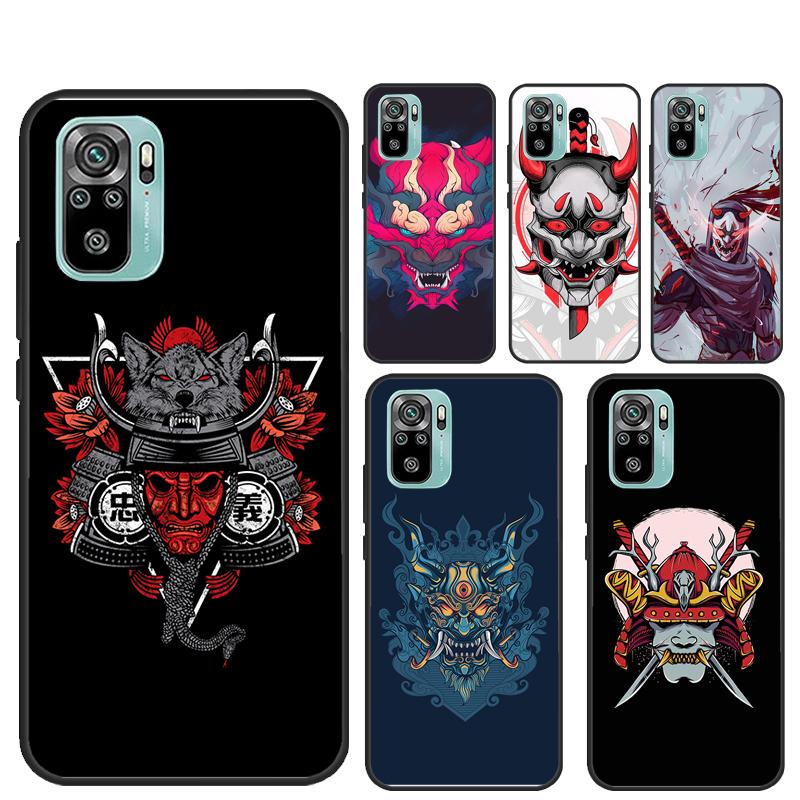 Чехол-маска Самурая Они для Xiaomi Redmi Note 13 14 Pro 12 11 9 10 9S 10S 11S 12S Redmi 14C 10C 12C 13C