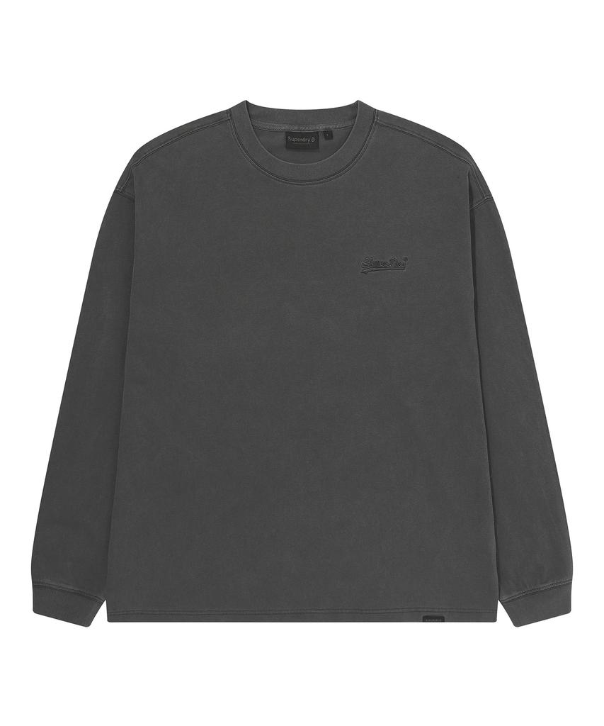 Syupeodeulai Лонгслив с garment-окрашиванием Угольный Sduilaq44Chl