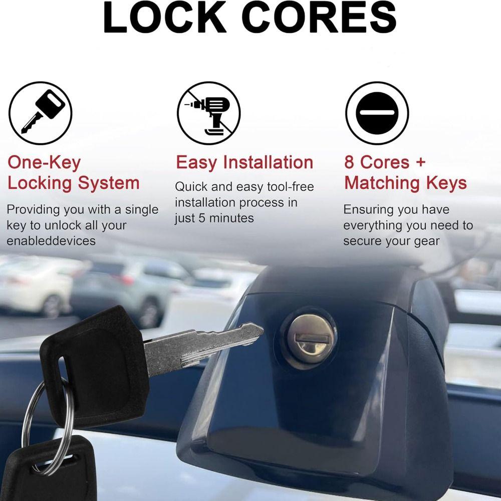 Zinc Alloy Key Cylinder Anti-Theft Replacement Cores Professional Lock Cores for Thule Travel