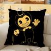 Anime BBendy and Tthe InkMMachine Cushion Cover Soft Durable Reversible PillowCover Home MultiScene Daily Comfort Pillowcase