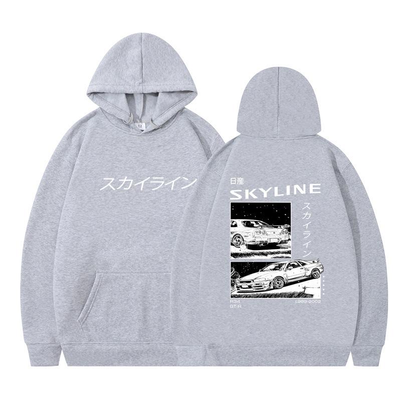 Autumn and Winter New Anime Drift AE86 Initial D Printing Fashion Casual Hooded Men's and Women's Sweatshirt