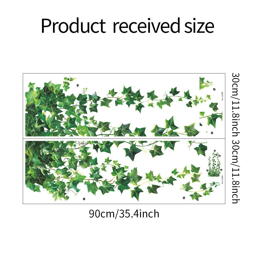 Fun-c39 Небольшие свежие зеленые листья виноградной лозы для спальни, гостиной, общежития, украшающие настенные наклейки, самоклеящиеся