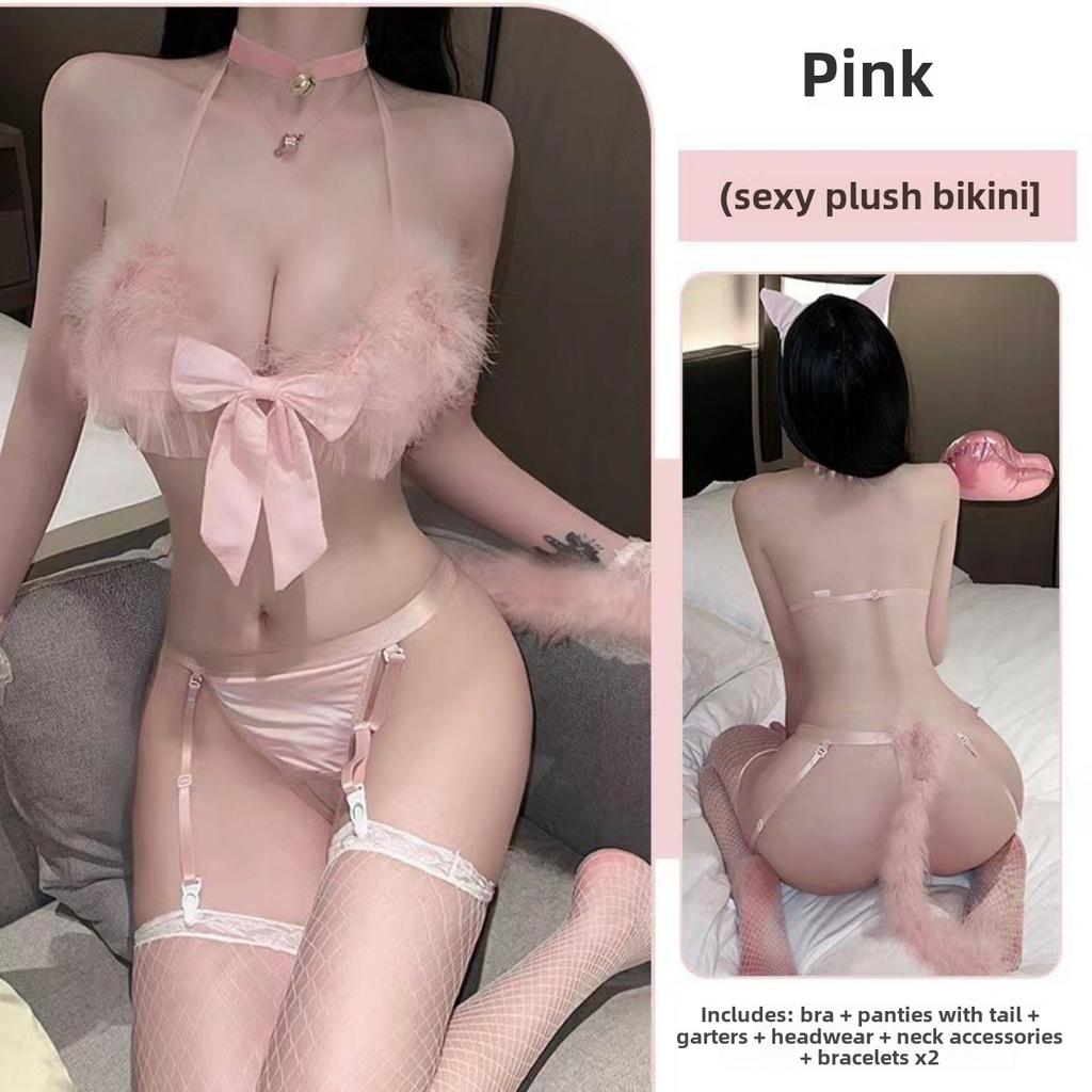 Сексуальный костюм зайчика на Рождество, костюм Женщины-кошки, соблазнительная пижама для косплея