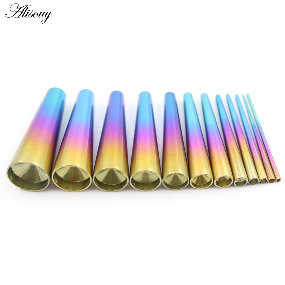 Alisouy 1PC титановый градиент вогнутый конус вставные штифты конусный калибр расширитель пирсинг инструмент профессиональные украшения для пирсинга тела