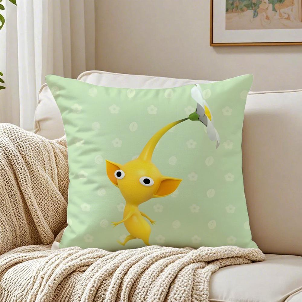 Cartoon Cute PPIKMINS Cushion Cover Pillowcase Antidustmite living Room Sofa Decor Cushion Room