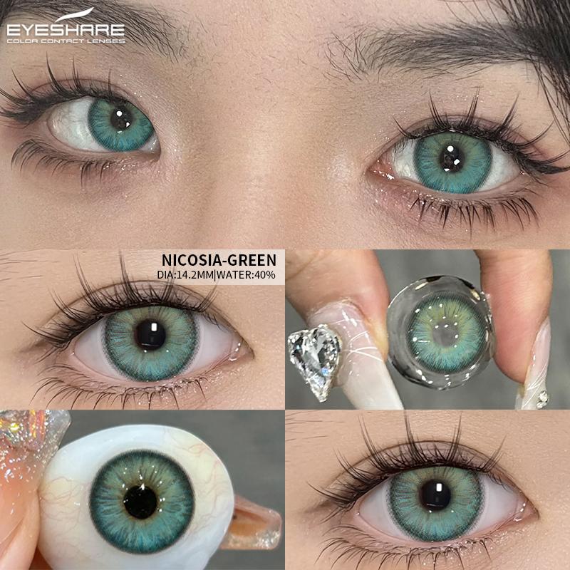 Eyeshare 1 Pair New Fashion Color Contact Lenses Light Color Series Brown Gray Pink Purple Beauty Contact Lenses Korean Contact Lenses Natural Fashion