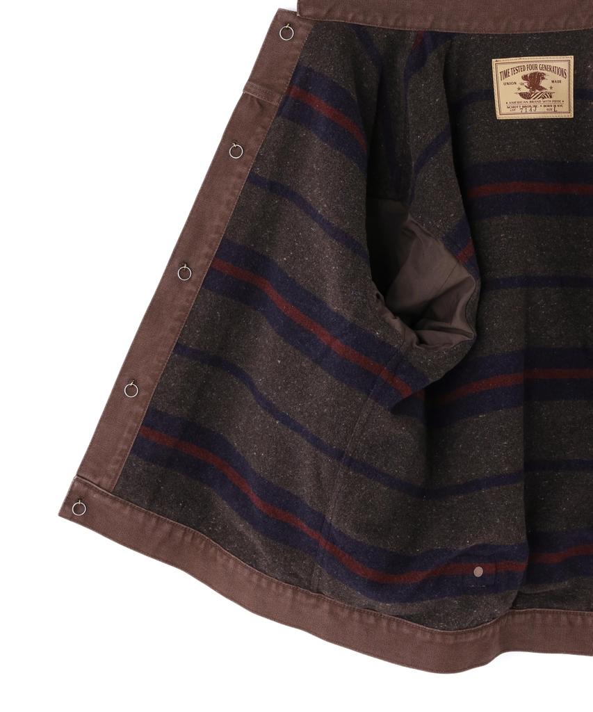 Schott LOT. 714J DUCK BLANKET Jacket, Men's, Size M, 050, Brown, 782-5252006