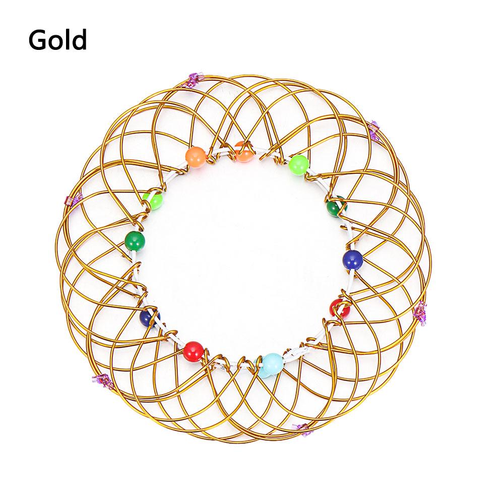 Relief Iron Hoop Creative Finger Toys Magic Mandala Flower Basket Magic Hoop Toy Handmade Wire Toy