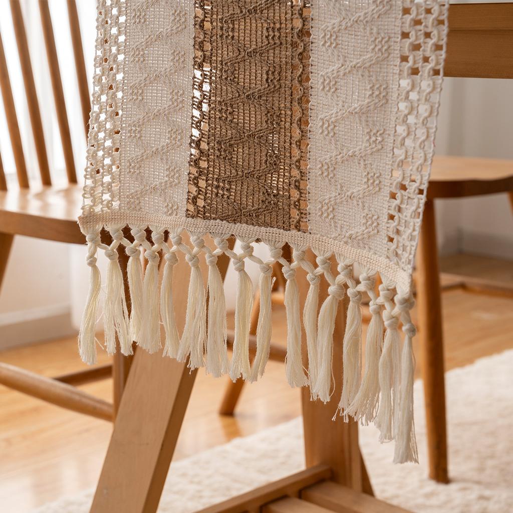 Богемный Рустикальный Свадебный Декор Скатерть из Хлопка и Льна для Свадебного Ужина или Девичника