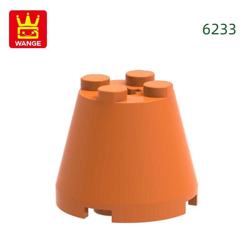 Нетоксичные 35 шт./лот 6233 3x3x2 Конусные строительные блоки Moc Совместимы со всеми брендами Круглые кирпичики Детские игрушки для DIY Подарочная коробка