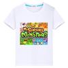 Детская повседневная футболка My Singing Monsters, футболки с короткими топами с принтом, одежда для мальчиков и девочек y2k, летняя детская одежда Kawaii с круглым вырезом