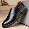 Fashion Breathable Casual Leather Business Shoes For Men Genuine Leather Suede Formal Shoes Pointed Toe Designer Flats Walking Loafers