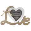 Wooden Love Photo Frame for Wedding Table Decor Mr&Mrs Love Heart Photo Family Valentine's Day Photo Frame Home Table Decora 1PC