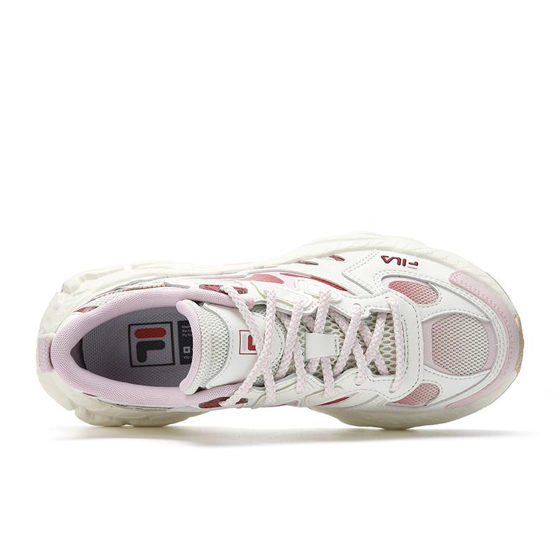 Fila FERN Устойчивые к истиранию, Дышащие, Легкие Низкие Кроссовки на массивной подошве Женские Белый Розовый F12W622118FMP