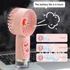 Portable 500mAh Handheld Misting Fan Ventilador Con Spray Mist 3 Speeds with Spray Function & Cartoon Stickers Gift for Kids