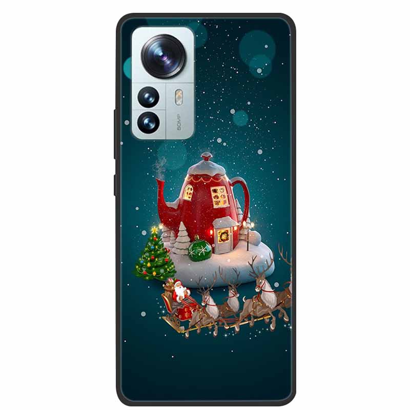 Christmas Case For Xiaomi 12 / 12 Pro / 12 Lite Case Xiaomi11 Pro 12S Ultra Lite Soft TPU Silicone Covers for Xiaomi 12 Lite Bag