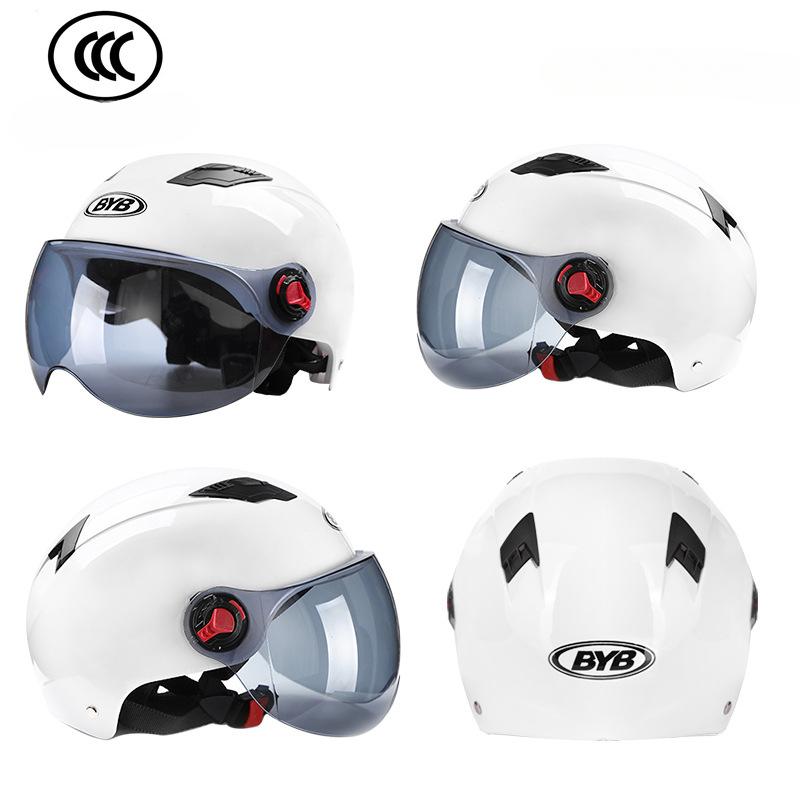 Electric Car Helmet Motorcycle Helmet Riding Helmet Hardhat Head Gray