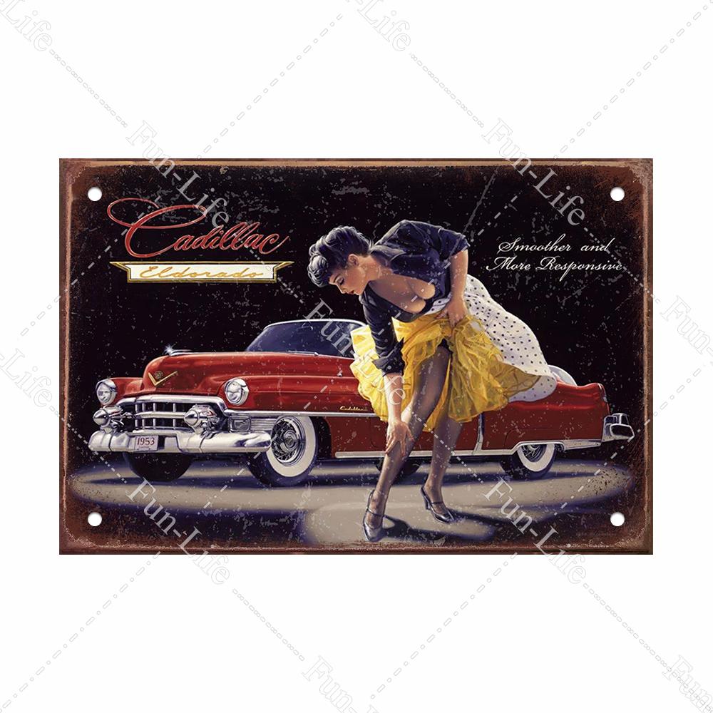 Красота девушки винтажный металлический плакат Ретро жесть Компактная автомобильная жестяная вывеска доска для домашнего паба, бара, кафе, гаража, декор стен 20x30 см