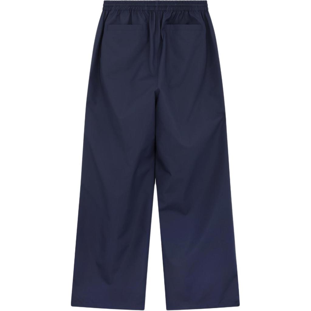 We11done Logo Solid Color Mid Waist Knitted Sweatpants Unisex pants Navy-Blue WD-PT125-243-U-NV