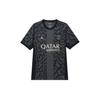 Paris Saint-Germain Collaboration SS24 Quick-Dry Straight-Cut Short Sleeve Football Shirt Men Tops Dark-Grey DX9823-069