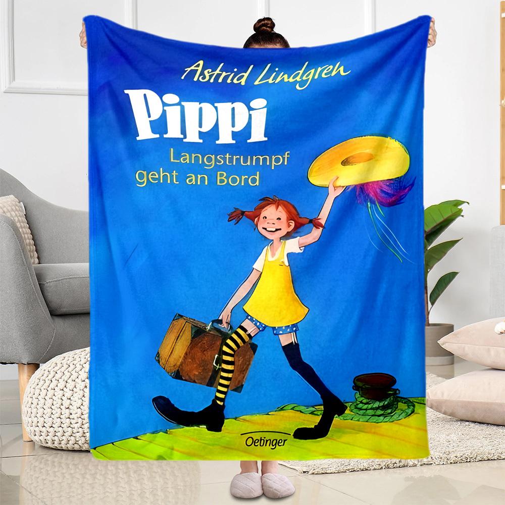 Girl Flying Near House. Flannel Blanket-Soft and Suitable for Sofas,Beds,Offices,Travel,All Seasons,Great Gift for Holidays and Birthdays.
