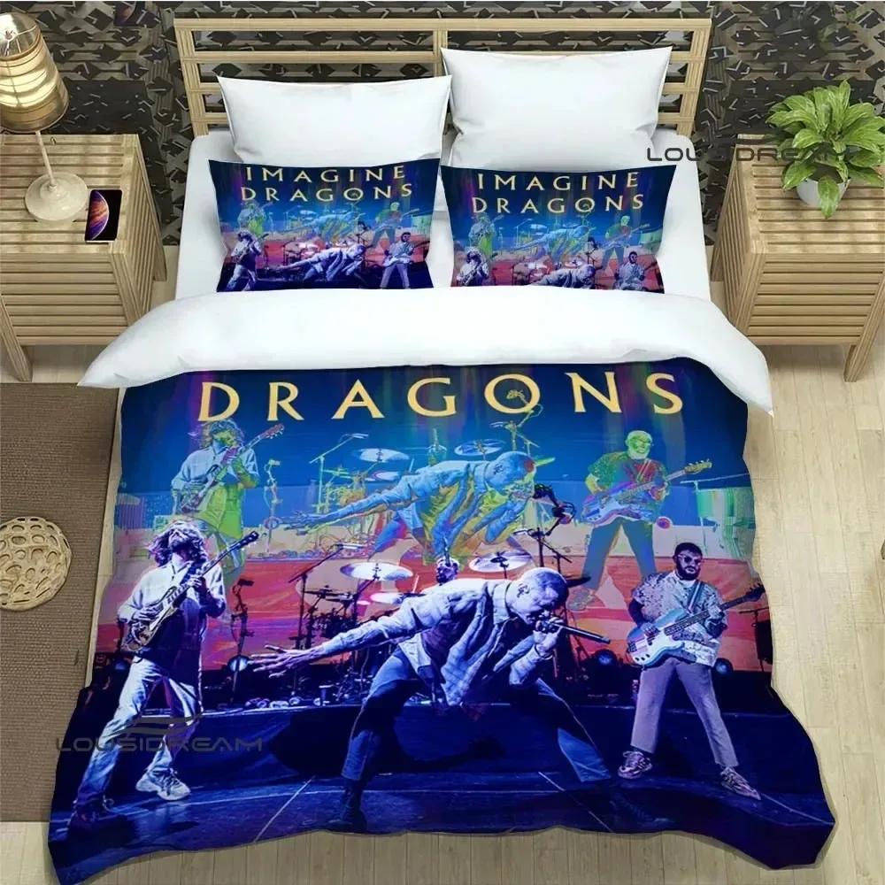 Одеяло Рок-группа Imagine Dragons Комплекты постельного белья Изысканный набор постельных принадлежностей Комплект одеял для кровати Комплект постельного белья Роскошный подарок на день рождения
