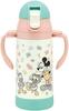 Skater Stainless Steel Water Bottle with Baby Disney Mickey Mouse and Friends Retro 350ml (STWM3N-A) Double-Handled Straw, Mug, Design,
