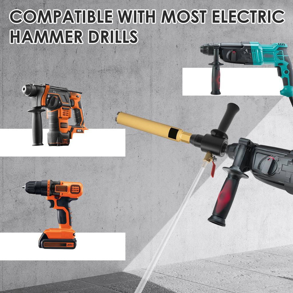 Electric Hammer Water Injection Adapter Male Thread to SDS Plus Drill Adapter Carbon Steel Hammer Water Injection Converter