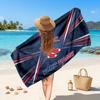 Boston Red Sox Customized Name Text Beach Towel, Soft Absorbent Towel Beach Pool Travel Personal Gift