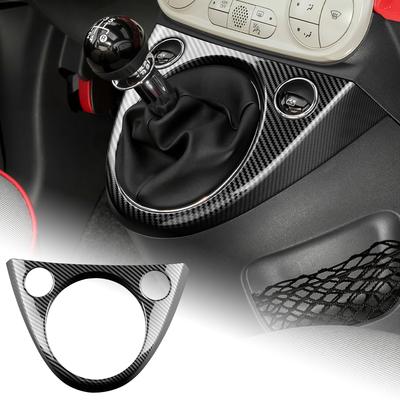 Для Abarth 595 695 2016 2017 2018 Fiat 500 2011- LHD RHD ABS С рисунком под карбон Накладка на рычаг переключения передач