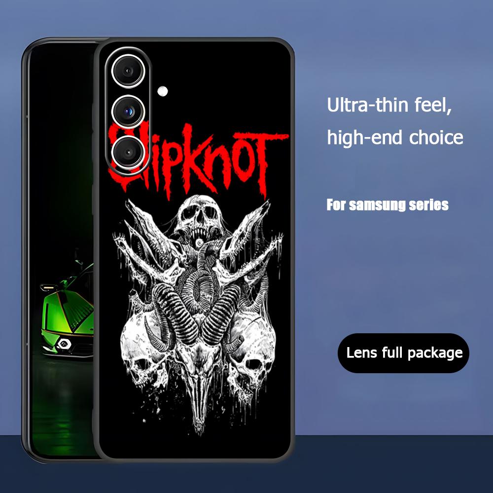 Популярный чехол для телефона Rock с изображением группы Slipknot для Samsung Galaxy S25 S24 S23 S22 S21 S20 Plus Ultra Note20 Мягкий черный