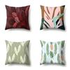 Полиэстеровая наволочка Скандинавский растительный стиль Принт с цветами Бархатная наволочка из персиковой кожи