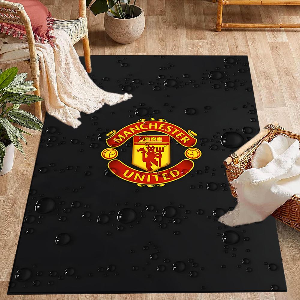 Manchester United Themed Floor Mat Nonslip Mat Decorative For Living Room Game Room Doormat Machine Washable Vintage Decorative