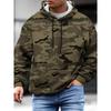 Manfinity Homme Men 1pc Camo Print Kangaroo Pocket Drawstring Hoodie