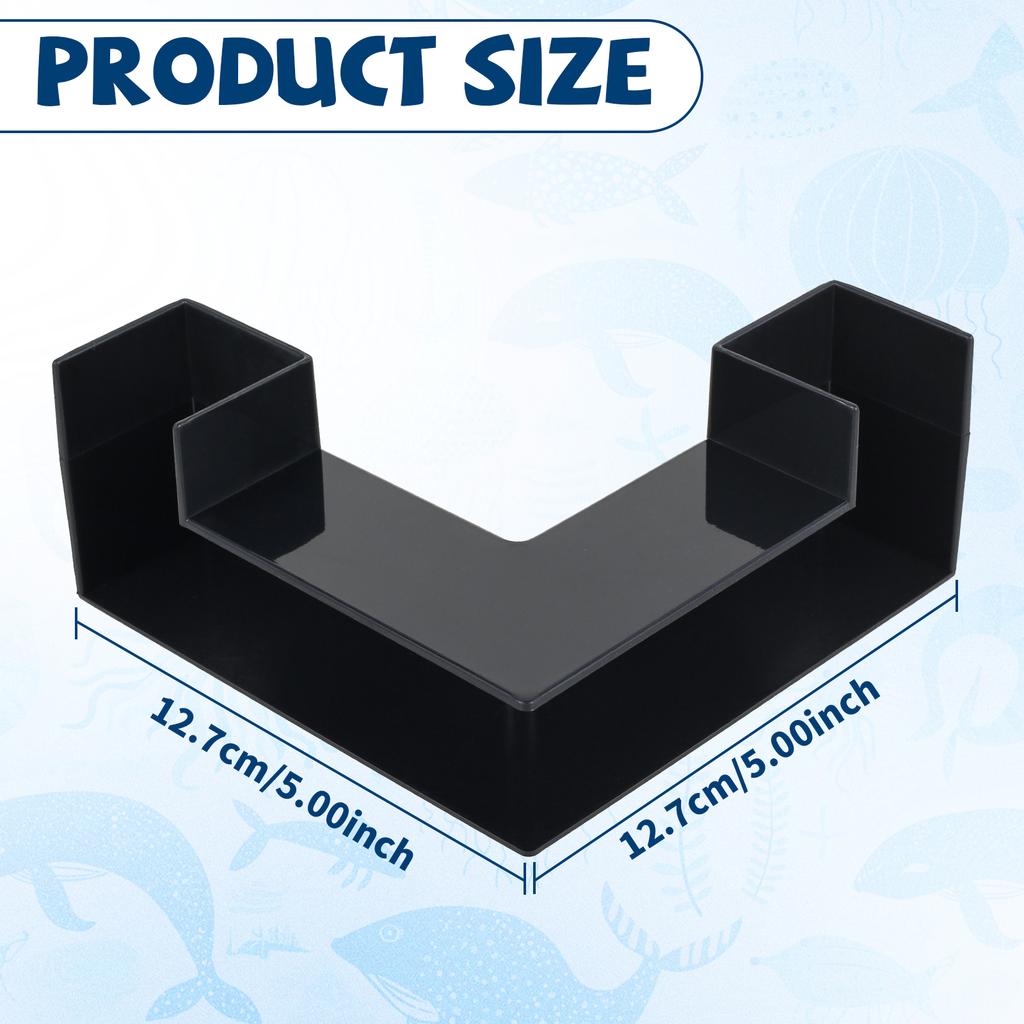 1/2 шт. Пещера для креветок Аквариумный туннель Угловая пещера для аквариума L-образный укрытие-туннель для наблюдения Игровое укрытие для рыб и креветок для аквариума