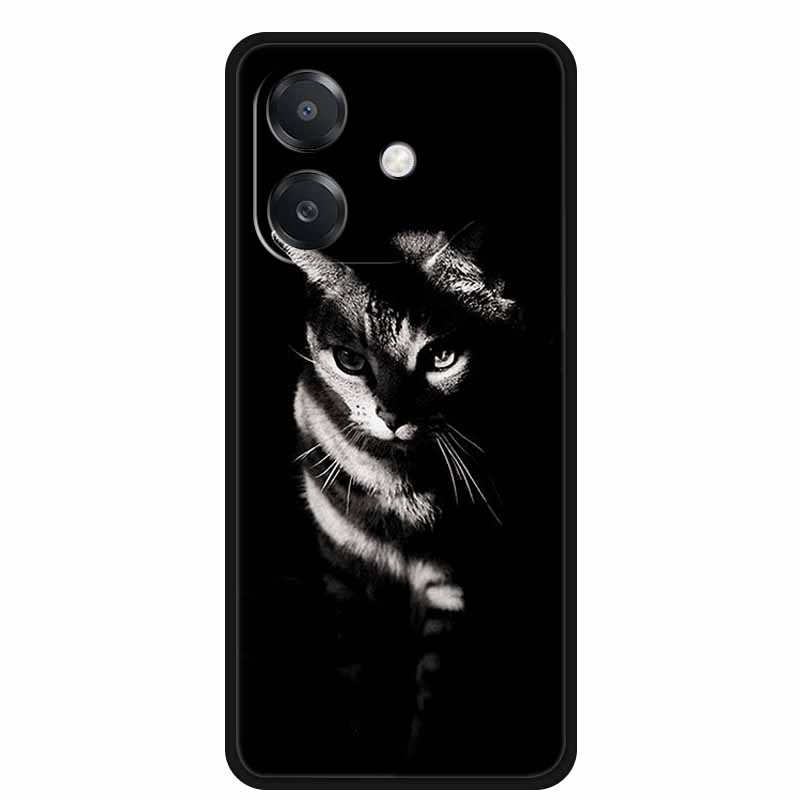 For OPPO A20 Case A 20 Phone Cover Lion Wolf Black Silicone Soft Back Cover Case For OPPO A40 A40m A60 5G Case A 40 A 60 Coque