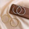 Универсальные серьги-кольца из серебра S925: Преувеличенные модные серьги-пусеты в корейском стиле