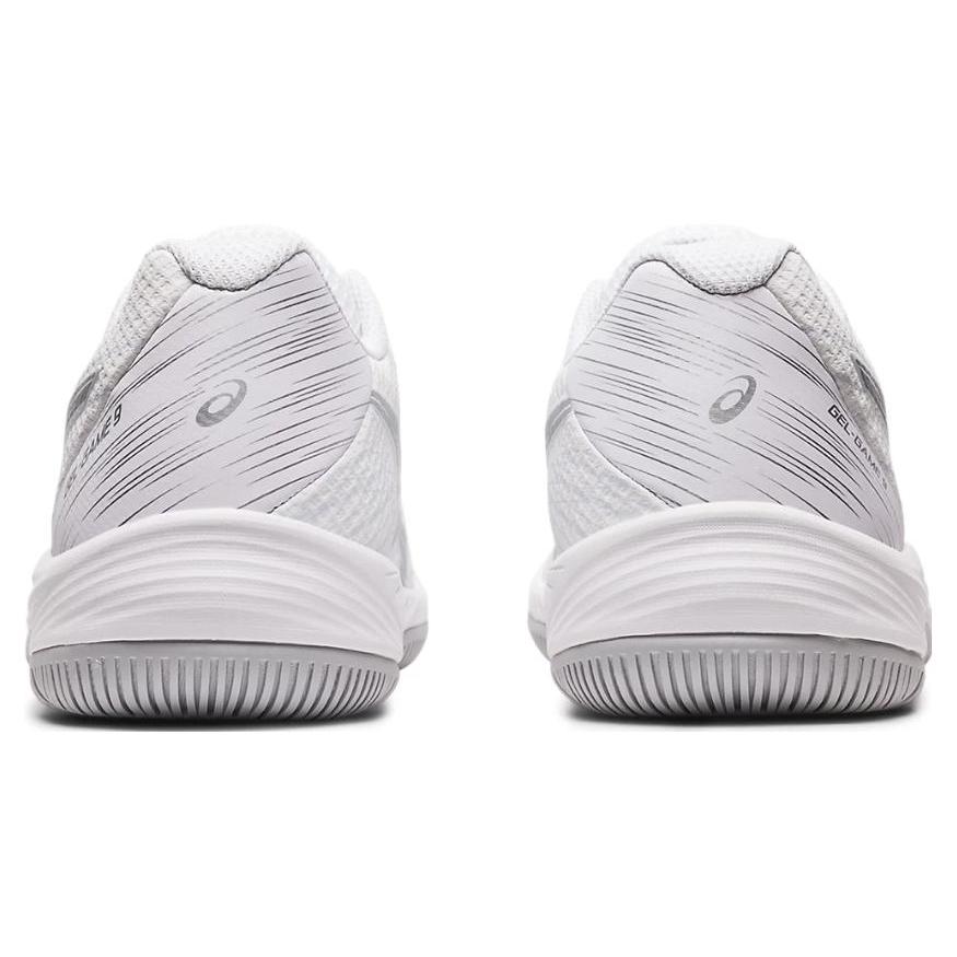 ASICS Womens Gel Game 9 'White Pure Silver' (women's sizes) White / Pure Silver Tennis Shoes 1042A211 100