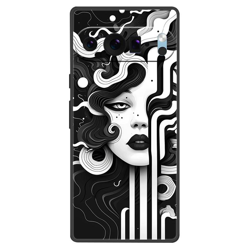 For Google Pixel 9 Pro XL Case Cool Painted Silicone TPU Soft Cover For Googe Pixel 9 9 Pro 8A Cases Black Protective Shells