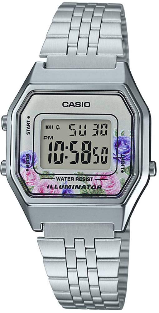 Casio Серебряные кварцевые часы женские LA680WA-4C