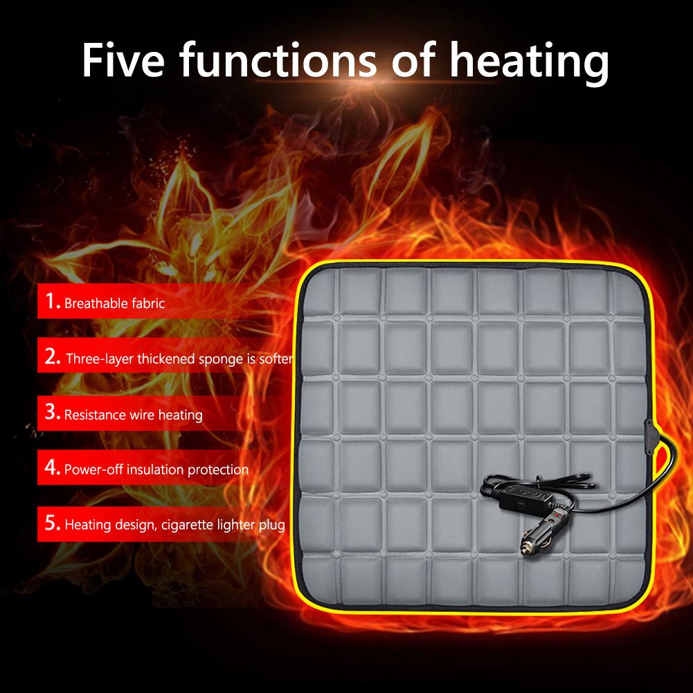 1/2 шт. Универсальная 12 В Накидка с подогревом на автомобильное сиденье 3 уровня регулировки температуры Обогреватель автомобильного сиденья USB Зимняя грелка для автомобильного сиденья