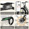 HITWAY 27.5" Electric Bike - 250W Motor - Removable 36V 13Ah Lithium Battery - APP - Free Bicycle Pump - Black