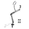 Selfie Ring Light 3 Color Temperature Retractable Arm Overhead Ring Light with Clamp Phone Holder Fo