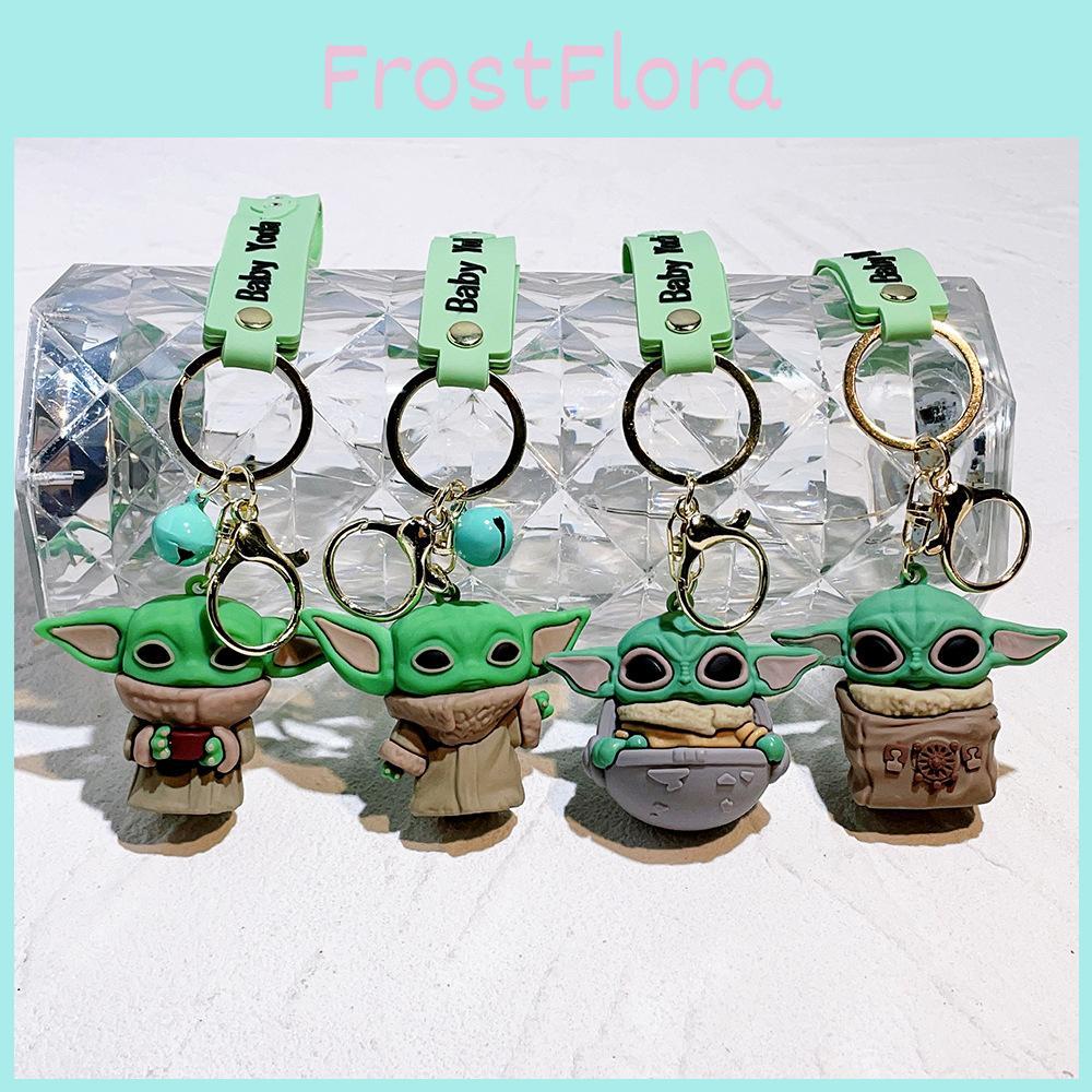 Adorable 2024 Baby Yoda Keychain Silicone Figure Mandalorian Star Wars Charm